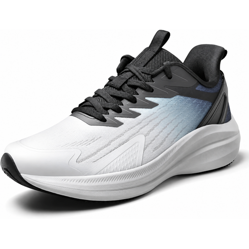 Panelled Mesh Road Running Shoes in White