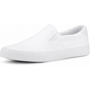 Canvas Slip-On Casual Sneakers in White